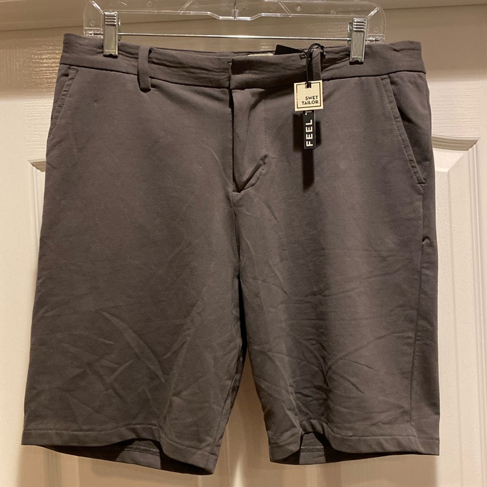 Swet Tailor Grey Everyday Chino Sweat Shorts